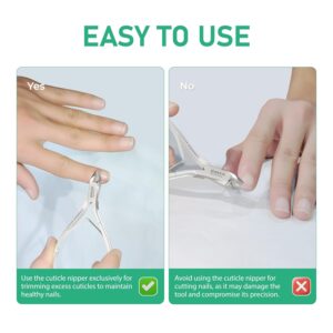 Cuticle Trimmer Stainless Steel Silver Manicure Tool - Image 8