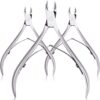 Cuticle Trimmer Tool Stainless Steel Silver 3 Pack