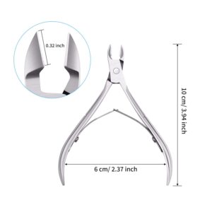 Cuticle Trimmer Tool Stainless Steel Silver 3 Pack - Image 3