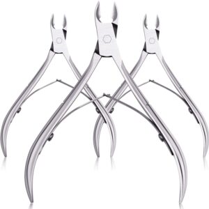 Cuticle Trimmer Tool Stainless Steel Silver 3 Pack