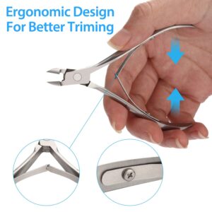 Cuticle Trimmer Tool Stainless Steel Silver 3 Pack - Image 5