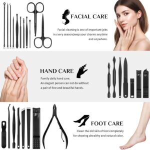 Manicure Set 26 Piece Stainless Steel Black - Image 3