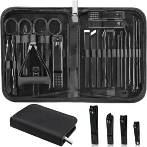 Manicure Set 26 Piece Stainless Steel Black