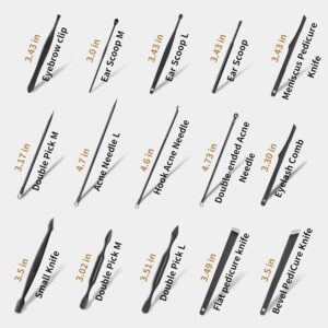 Manicure Set 26 Piece Stainless Steel Black - Image 4