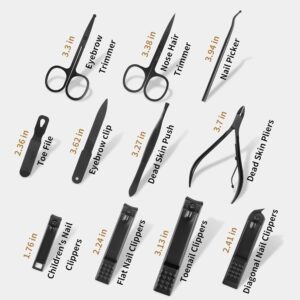 Manicure Set 26 Piece Stainless Steel Black - Image 5