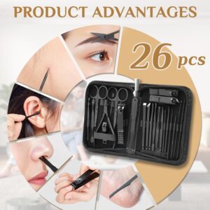 Manicure Set 26 Piece Stainless Steel Black - Image 7