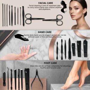 Manicure Set 26 Pieces Stainless Steel Travel Kit Brown - Image 4