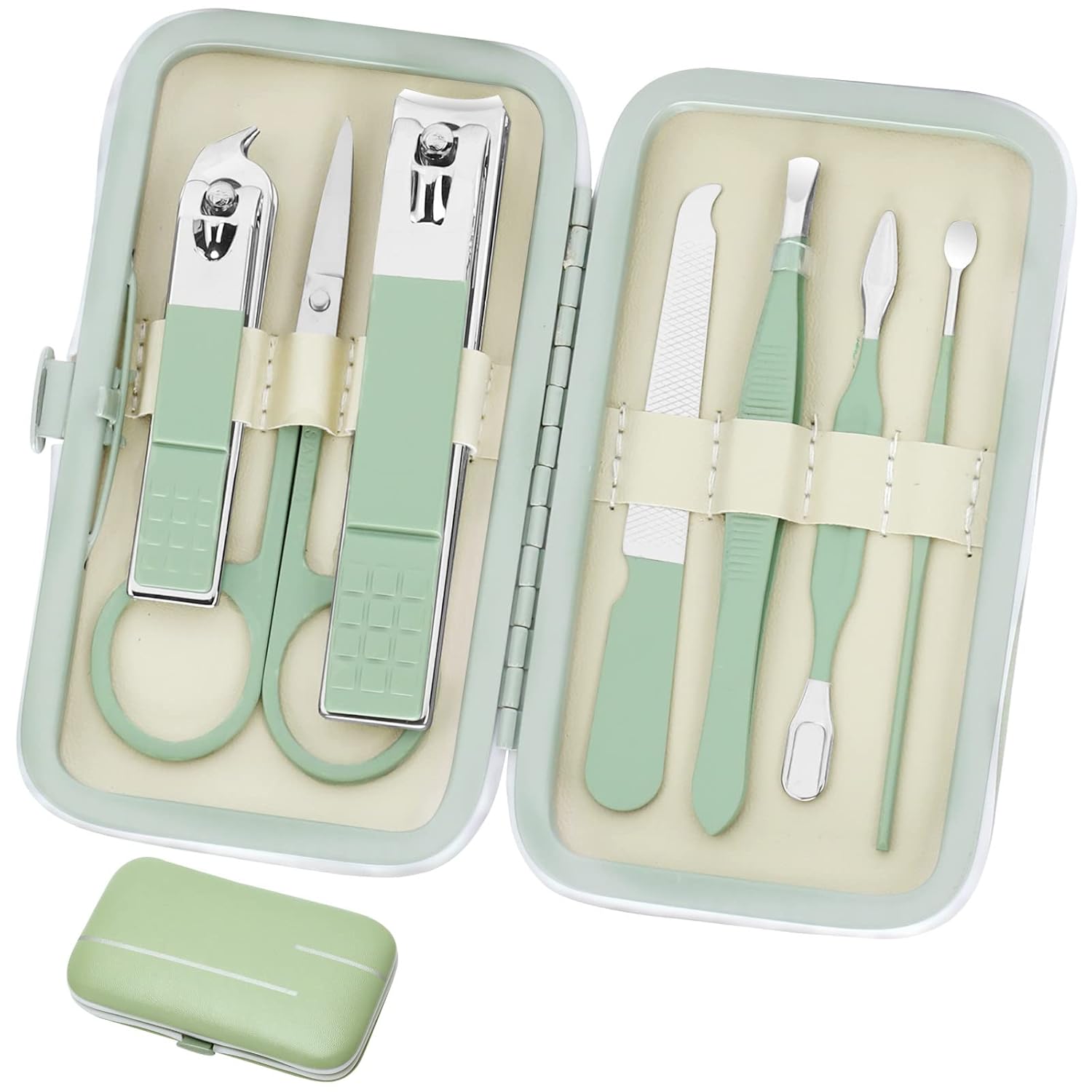 Manicure Set Nail Clippers Grooming Kit Travel Case - Image 10