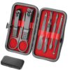 Manicure Set Nail Clippers Grooming Kit Travel Case