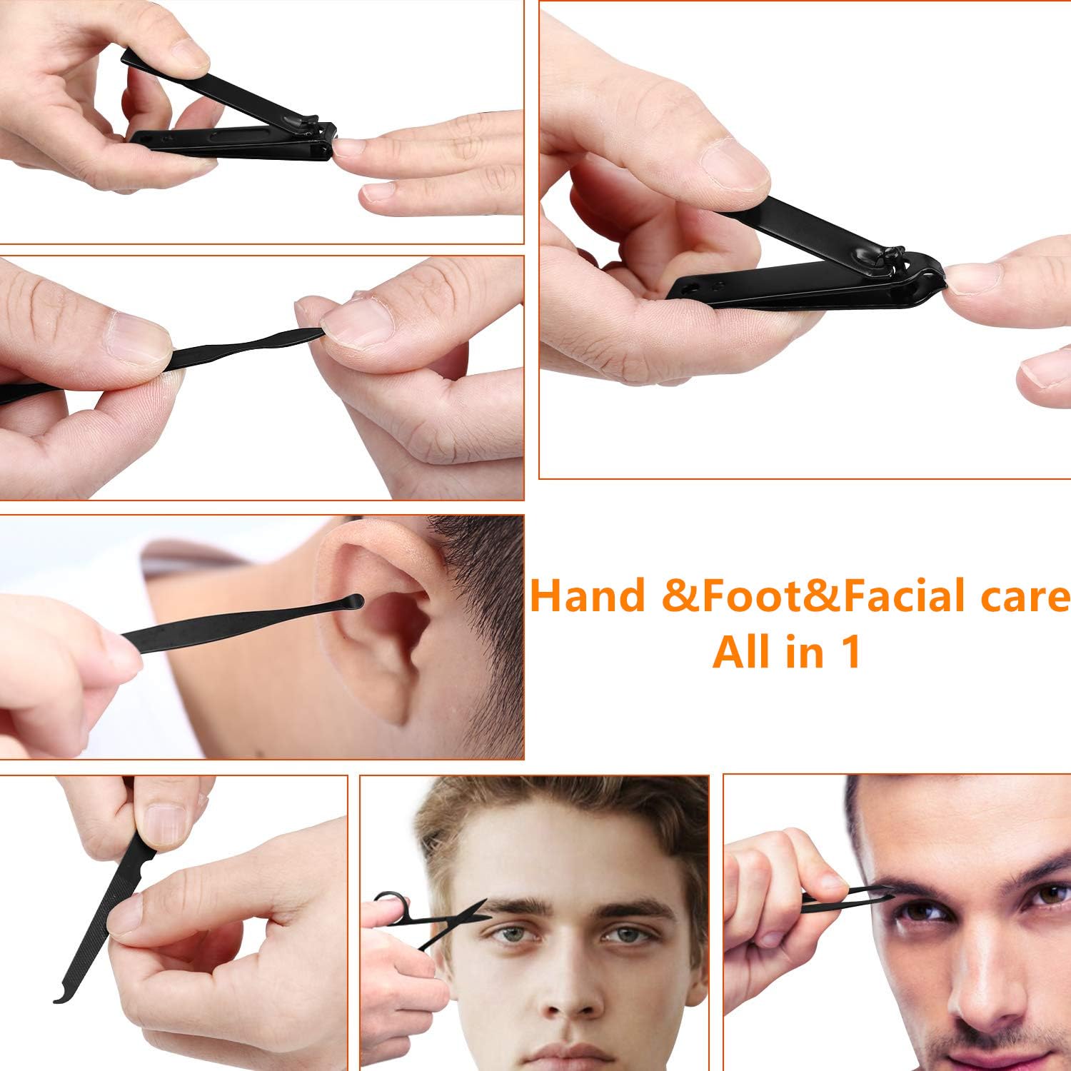 Manicure Set Nail Clippers Grooming Kit Travel Case - Image 3