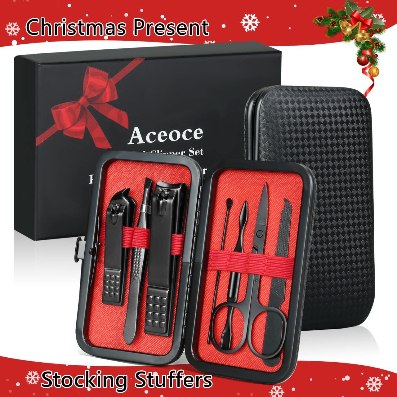 Manicure Set Nail Clippers Grooming Kit Travel Case - Image 8