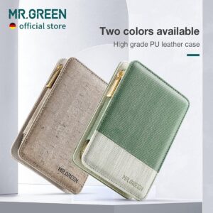 Manicure Set Stainless Steel with PU Leather Case Green - Image 2