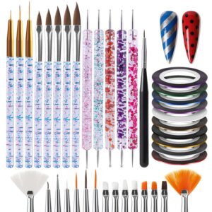 Nail Art Brush Set 32 Pieces Double-ended - Image 12