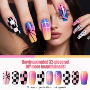 Nail Art Brush Set 32 Pieces Double-ended - Image 3