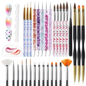 Nail Art Brush Set 32 Pieces Double-ended