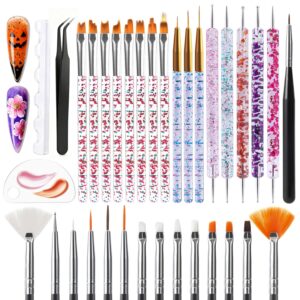 Nail Art Brush Set 32 Pieces Double-ended - Image 9
