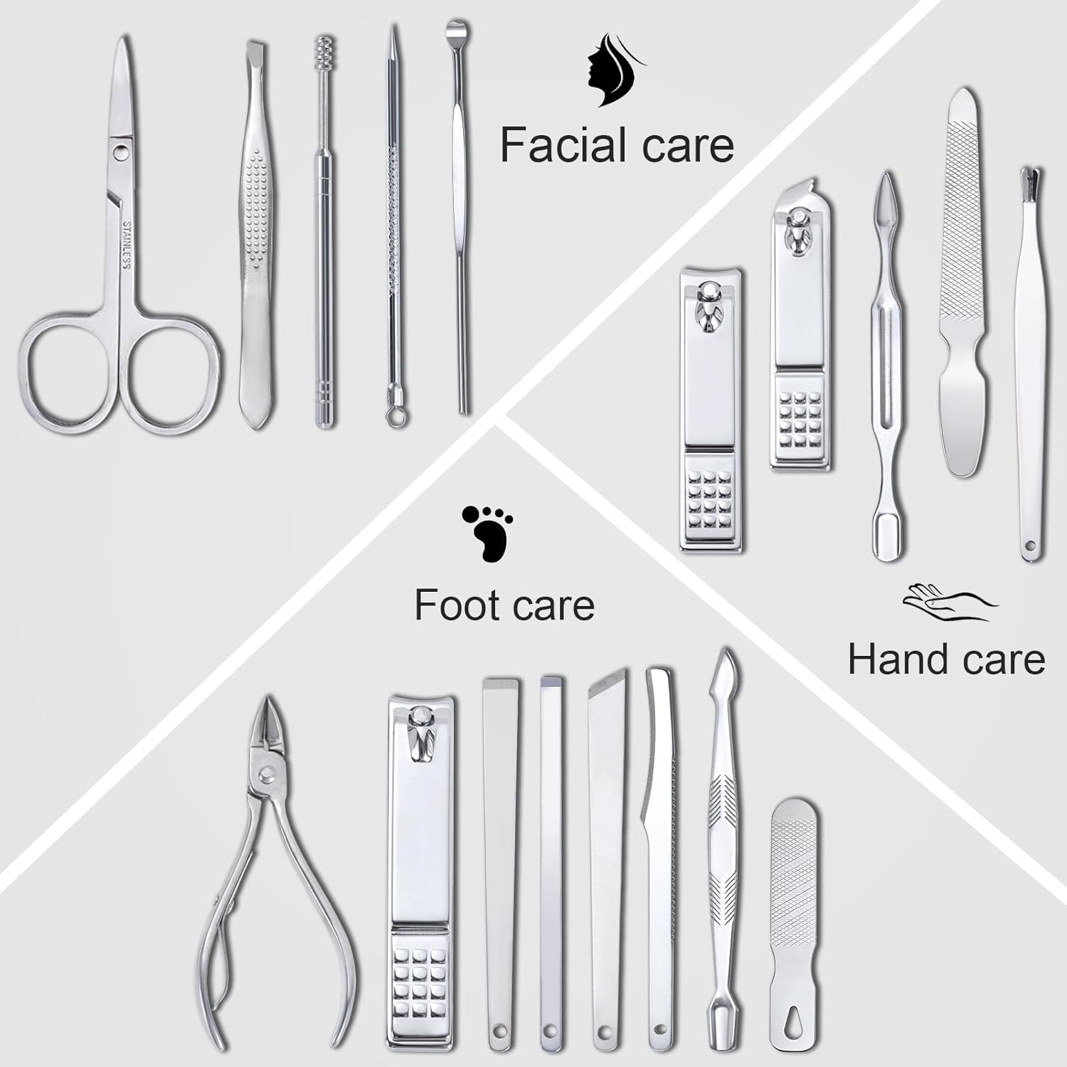 Nail Clippers Set Stainless Steel 18 Piece - Image 3