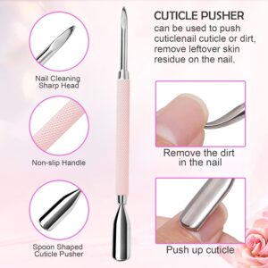 Nail Cuticle Trimmer Set Stainless Steel Pink 3 Pieces - Image 4