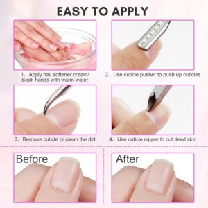 Nail Cuticle Trimmer Set Stainless Steel Pink 3 Pieces - Image 7