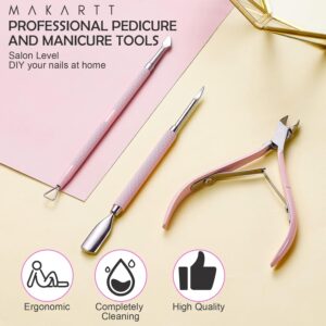Nail Cuticle Trimmer Set Stainless Steel Pink 3 Pieces - Image 9